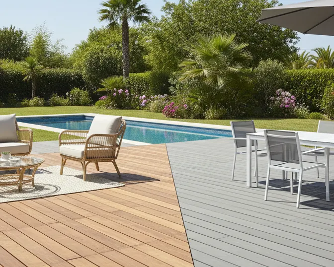 Terrassenbau mit Holz- und WPC-Dielen