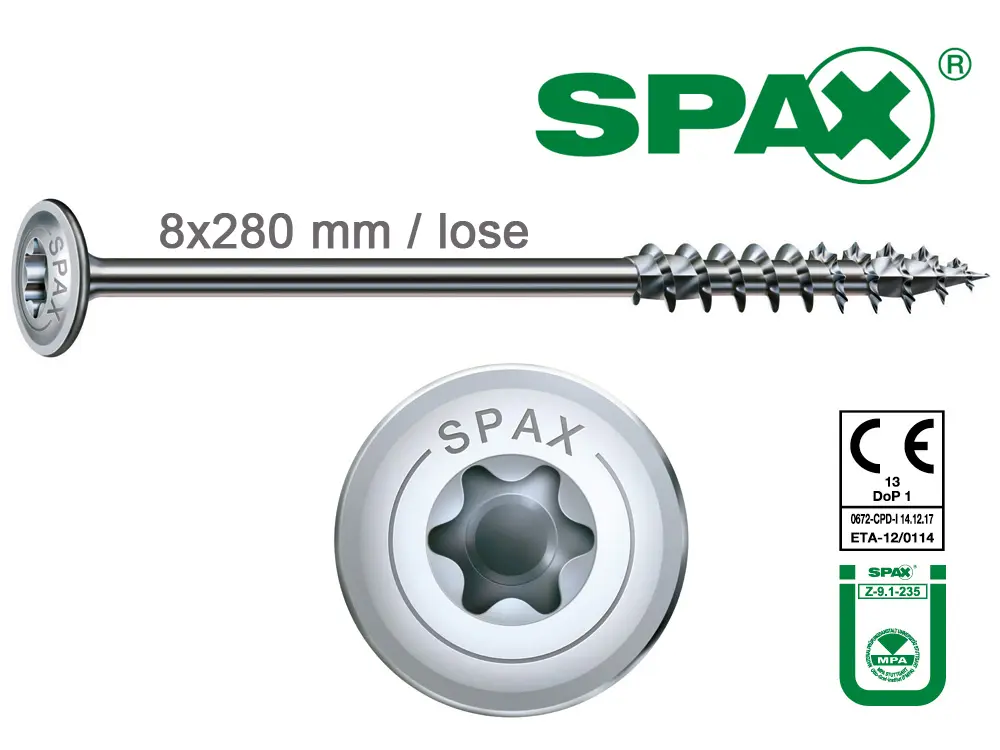 00020888~~01~8x280_mm_SPAX_Tellerkopfschraube