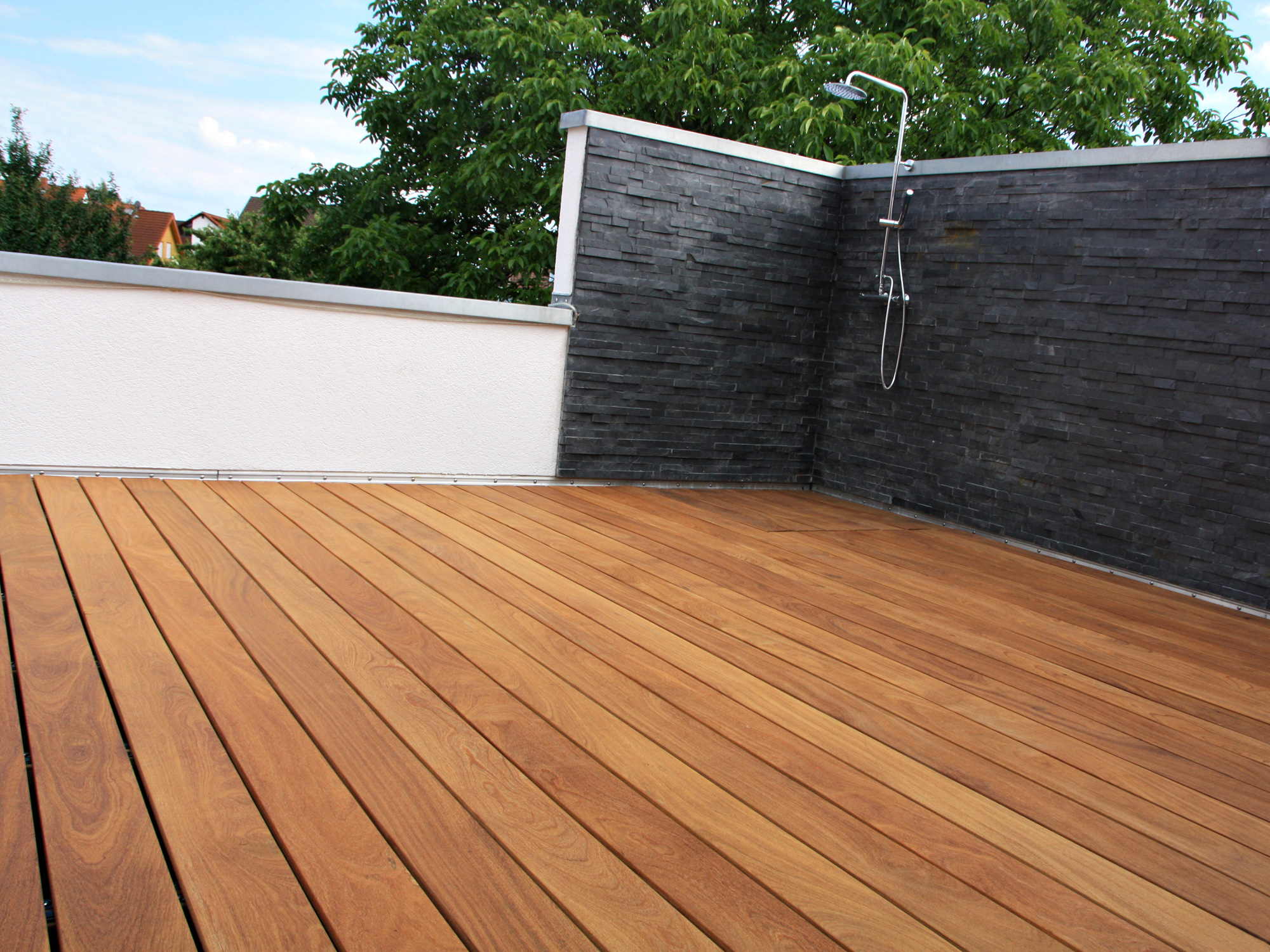 Cumaru Terrassendielen, 40x145 mm, KD, glatt/glatt