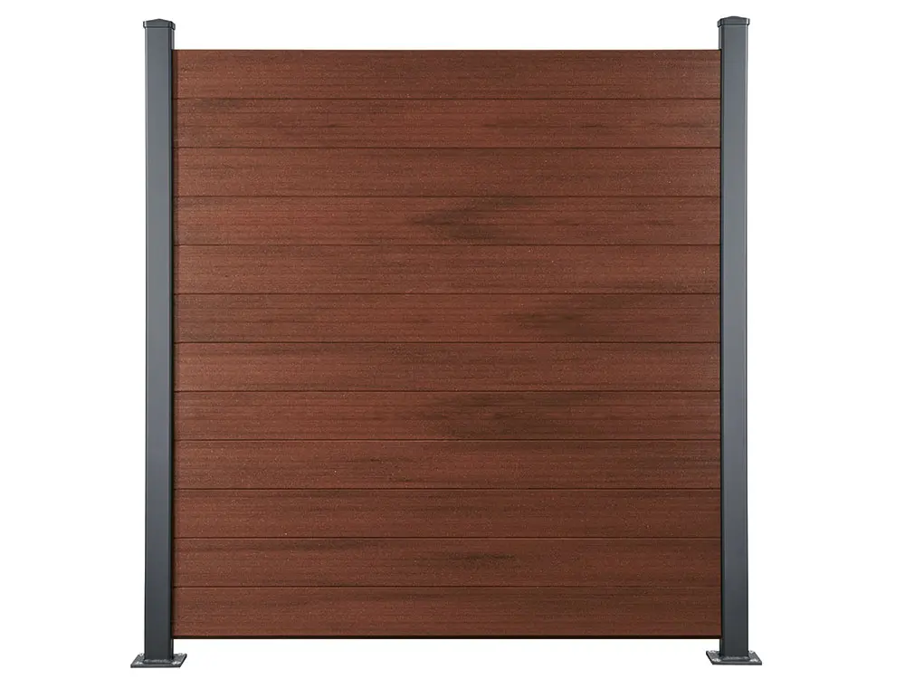 18-201249~~03~NATURinFORM_Sichtschutzzaun_DER_FLEXIBLE_kastanienbraun_Pfosten_grau_33608
