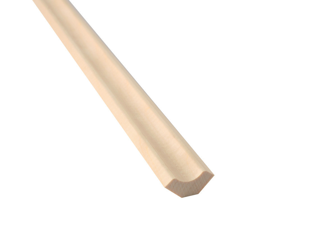Espe Innenecke "rund", 14x30 mm, ideal für den Saunabau, massiv, gehobelt