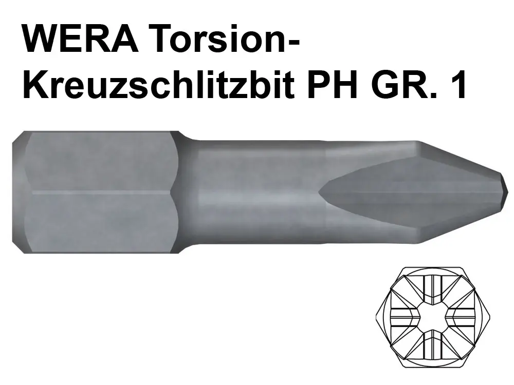 00010368~~1~WERA_Torsion_Kreuzschlitzbit_PH_GR_1_Bits_Stahl_gehaertet