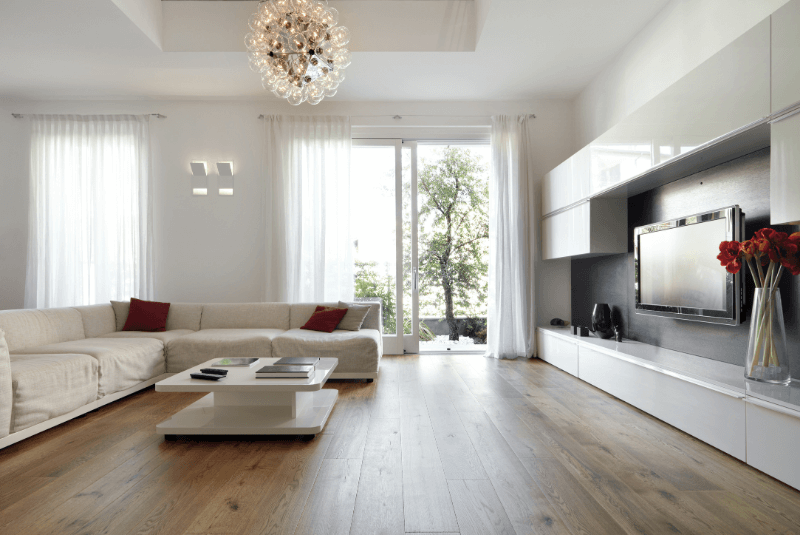 Holzboden im Wohnzimmer