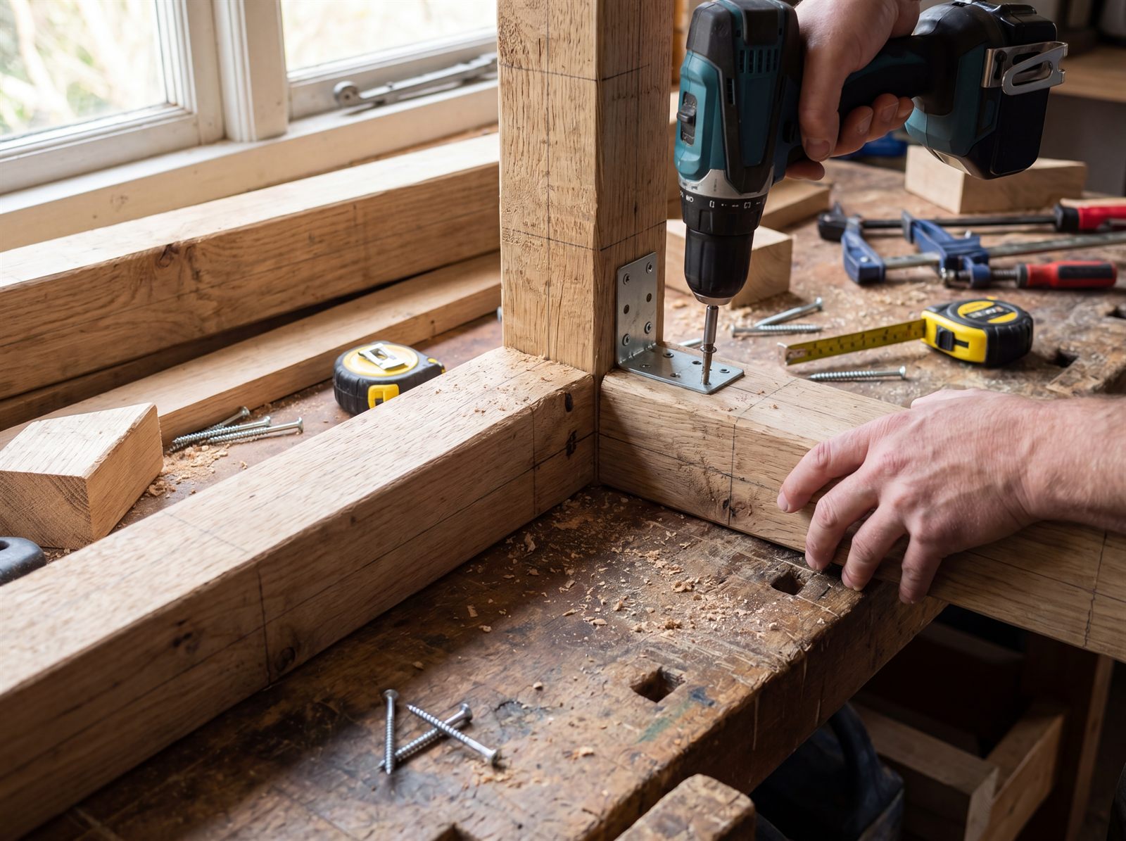 DIY Daybed Rahmen aus Kantholz im Bau - Schritt-für-Schritt-Anleitung