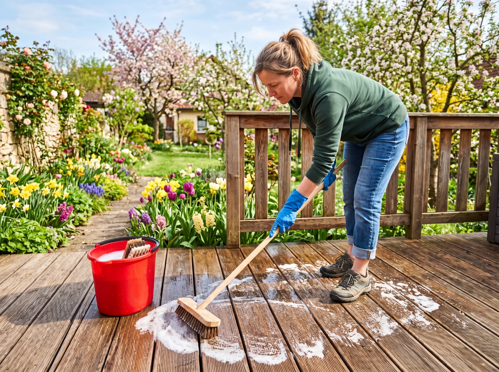 Terrassendielen reinigen: Die komplette Frühjahrsanleitung