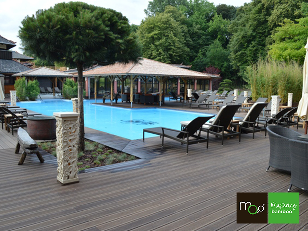 MOSO® Bambus Terrassendielen, 20x137 mm, Bamboo X-treme®, grob/glatt, geölt mit Woca