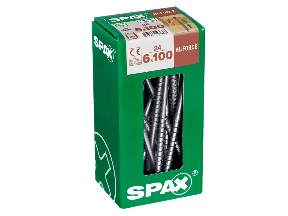 00020899~~02~6x100mm-SPAX-Holzbauschrauben-HI-FORCE-T30-WIROX-beschichtet-Tellerkopf-Teilgewinde-24-Stueck