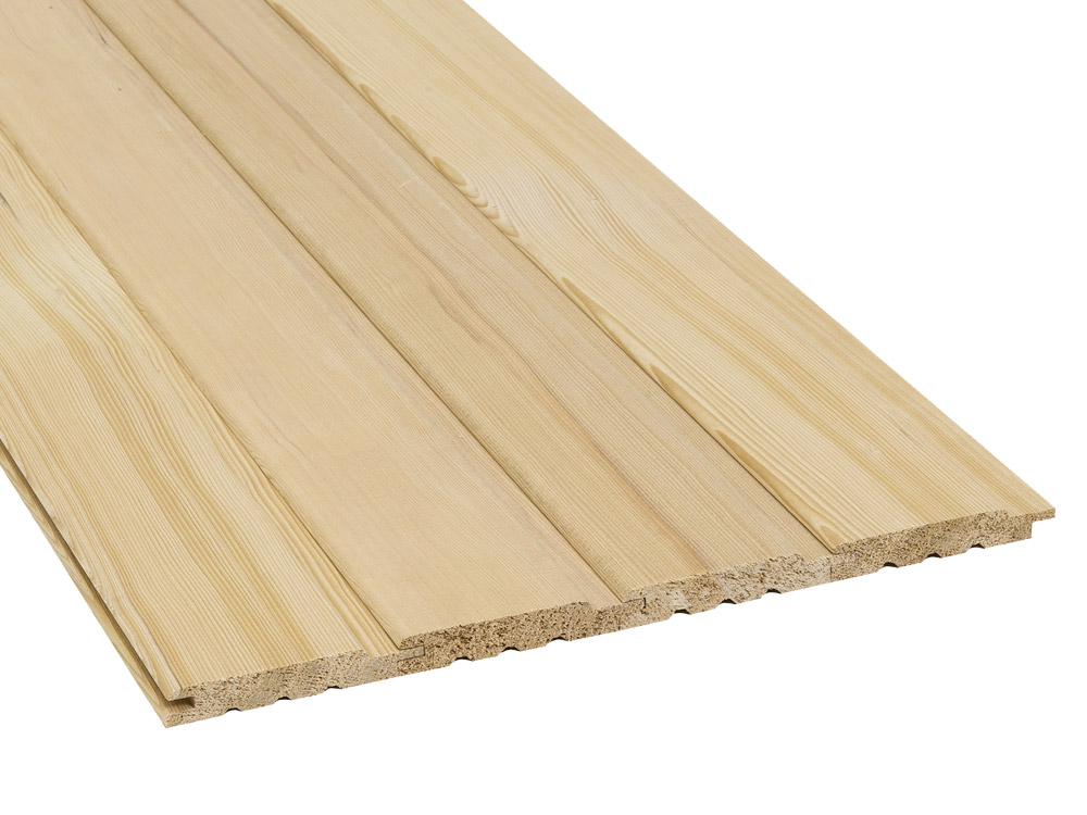 Hemlock Softline-Saunaholz, 16x94 mm, unbehandelt, massiv, Rifts, mit 10 mm-Feder