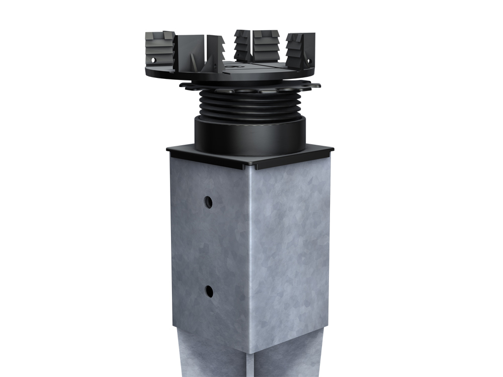 00021677~~01~Karle-Rubner-TERRACON-Terrassenlager-Flex-CLIP-Polypropylen-schwarz-Drehteller