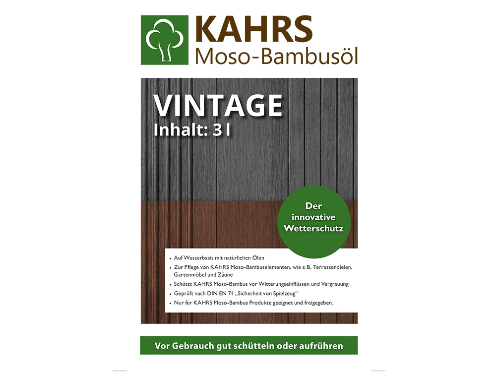 KAHRS Moso-Bambusl, *vintage*, 3 L, PET-Kanister