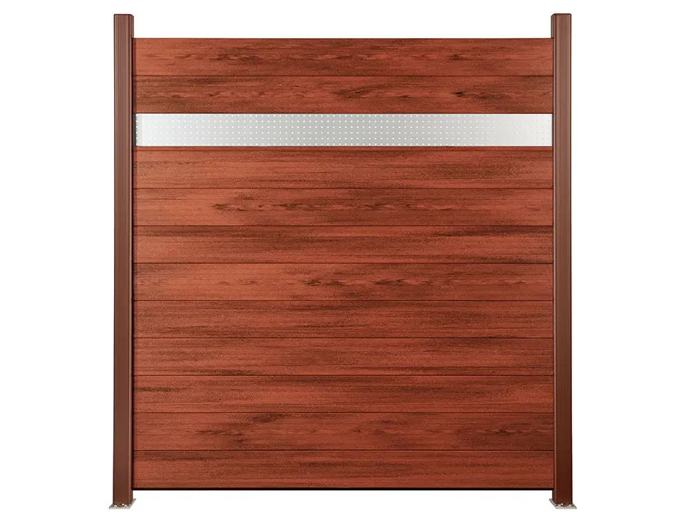18-201248~~03~NATURinFORM_Sichtschutzzaun_DER_EFFEKTIVE_mahagoni_Lochblech_Pfosten_braun_33608