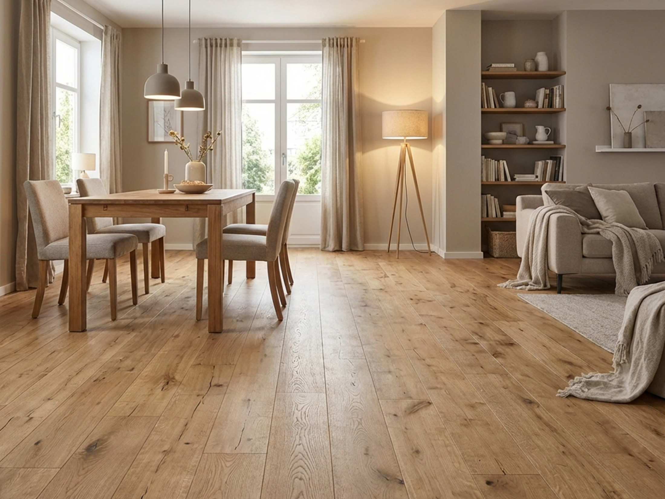 KAHRS Parkett Eiche "Prestige" Markant, naturgeölt, gebürstet, Klick, 14/3x190x1900 mm, 2,888 m² / VE