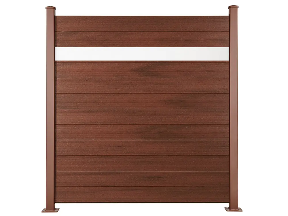 18-201249~~05~NATURinFORM_Sichtschutzzaun_DER_FLEXIBLE_kastanienbraun_Acrylglas_Pfosten_braun_33608