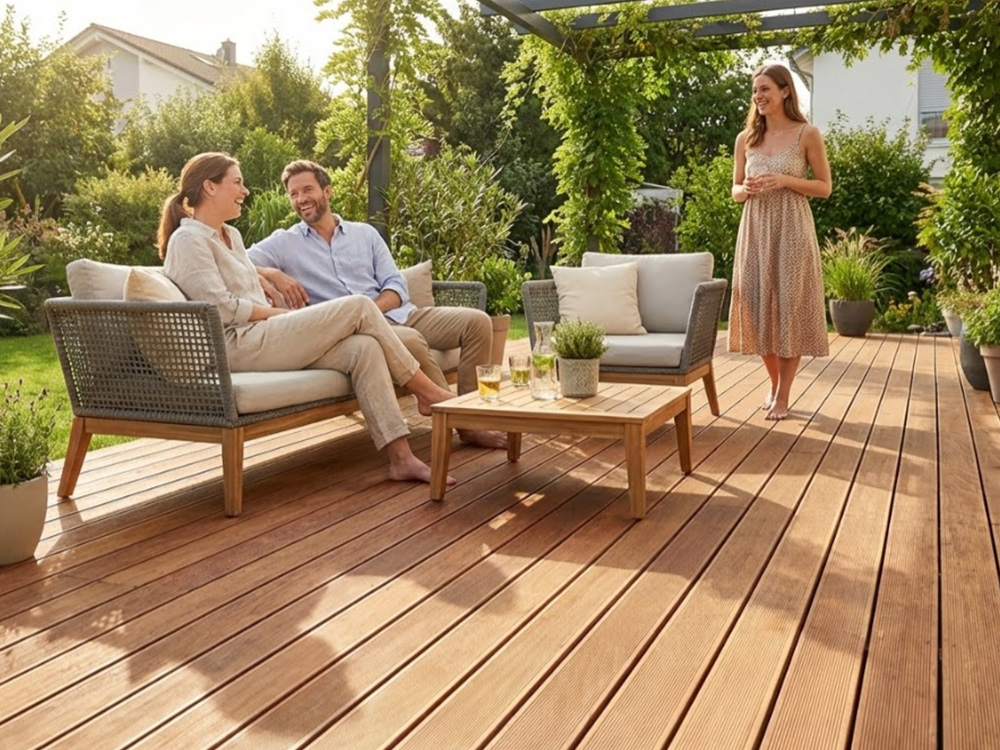 Bangkirai Terrassendielen, 25x145 mm, KD, grob/fein T7, *PREMIUM*