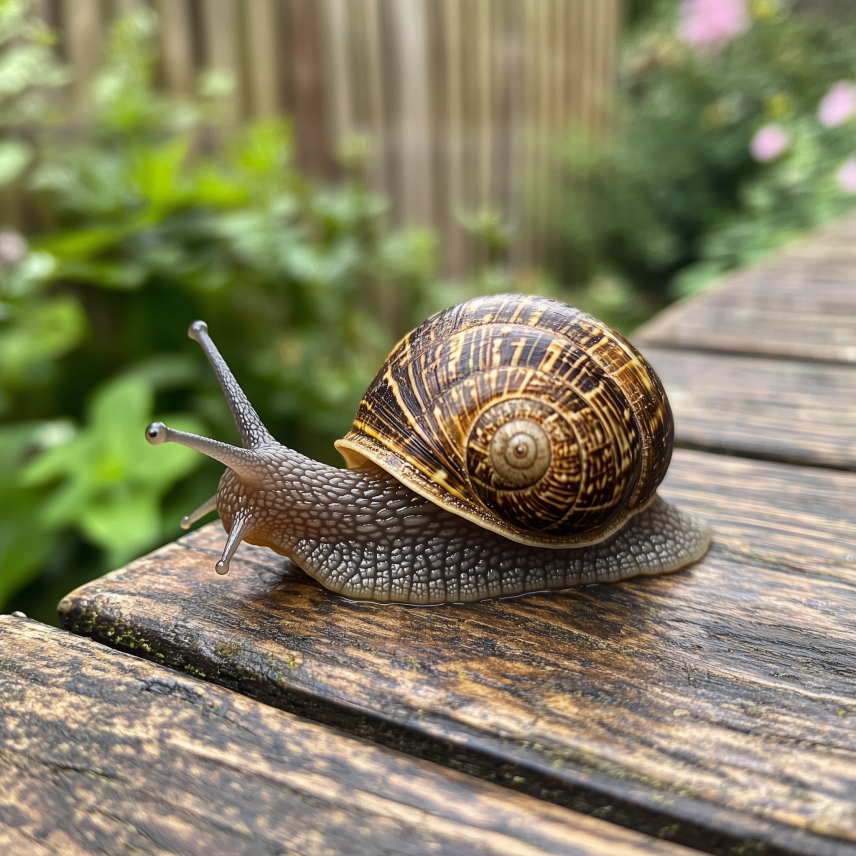 Schnecke auf Terrasse