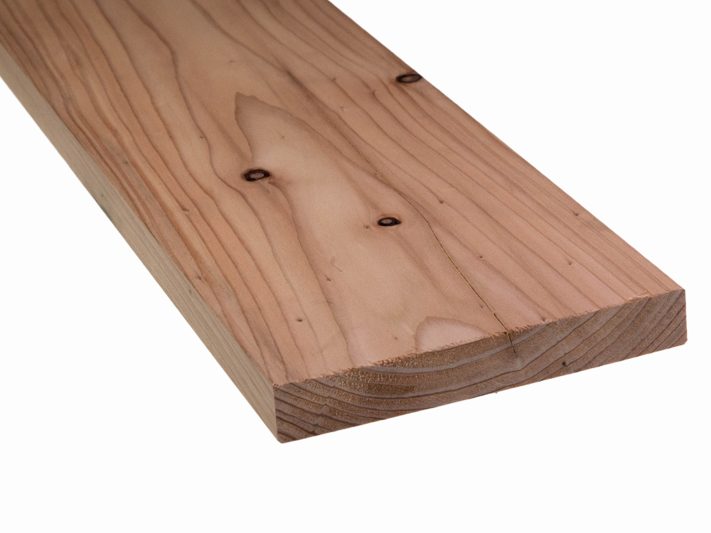 Europäische Lärche Glattkantbretter, 21x140 mm, KD, glatt/glatt, Kanten gefast