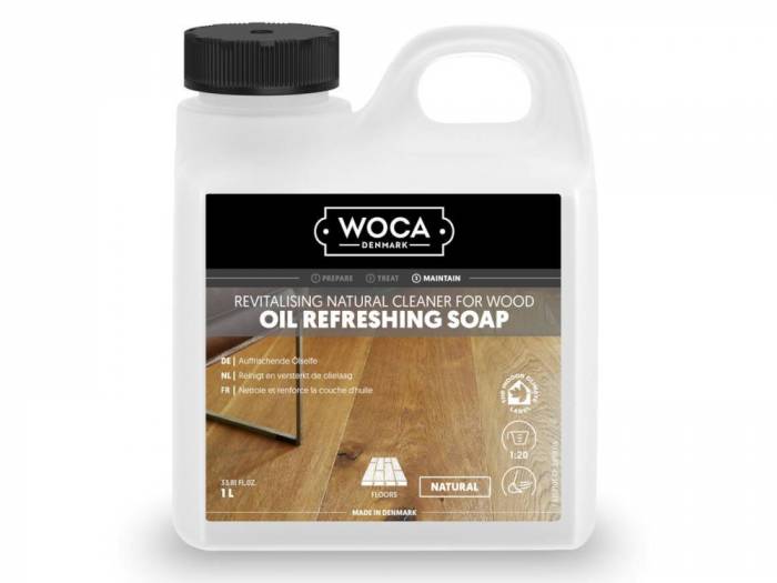 WOCA Öl-Refresher natur, 1,0 L, zur regelmäßigen Reinigung von naturgeölten Holzoberflächen_1