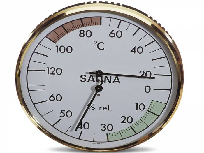 Sauna-Klimamesser Ø 100 mm, Kombiniertes Thermo- und Hygrometer_1