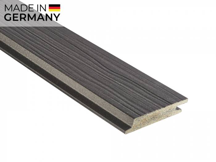 18x103 mm NATURinFORM WPC Fassadenprofil, "Die Gestaltende Exklusiv XL" mit Holzmaserung, leicht gebürstet, Lavagrau, Deckmaß: 99mm_1