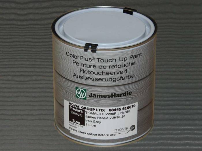JamesHardie Touch-up Paint, für den Schnittkantenanstrich, JH 90-30 Metallgrau, 0,5L_1