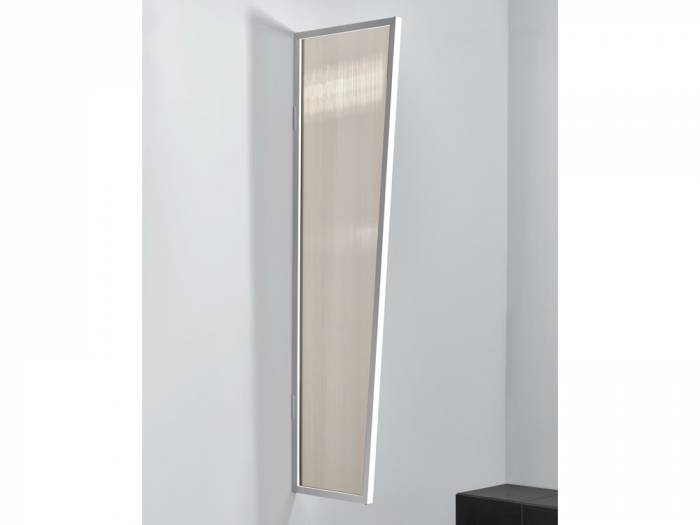 Seitenblende für Vordach B1 Stegplatte 450x600x2000 mm,  Rahmenfarbe Weiß, Füllung: Polycarbonat bronce_1