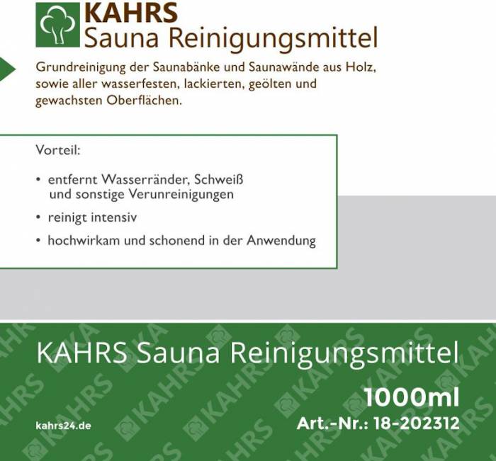 KAHRS Sauna-Reinigungsmittel, 1,00 Liter/ VE, besonders geeignet für Saunaholz_2