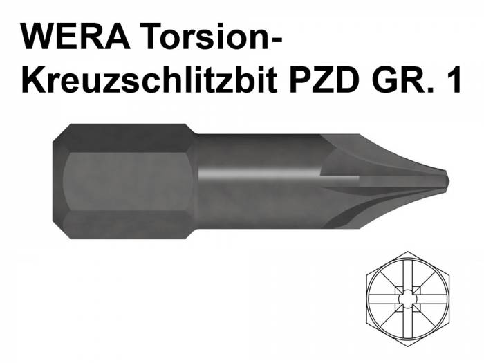 WERA Torsion-Kreuzschlitzbit PZD GR. 1_1