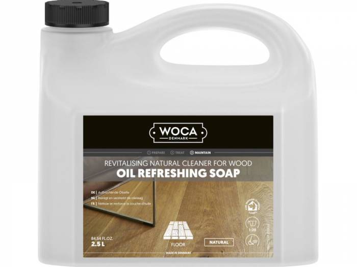 WOCA Öl-Refresher natur, 2,5 L, zur regelmäßigen Reinigung von naturgeölten Holzoberflächen_1