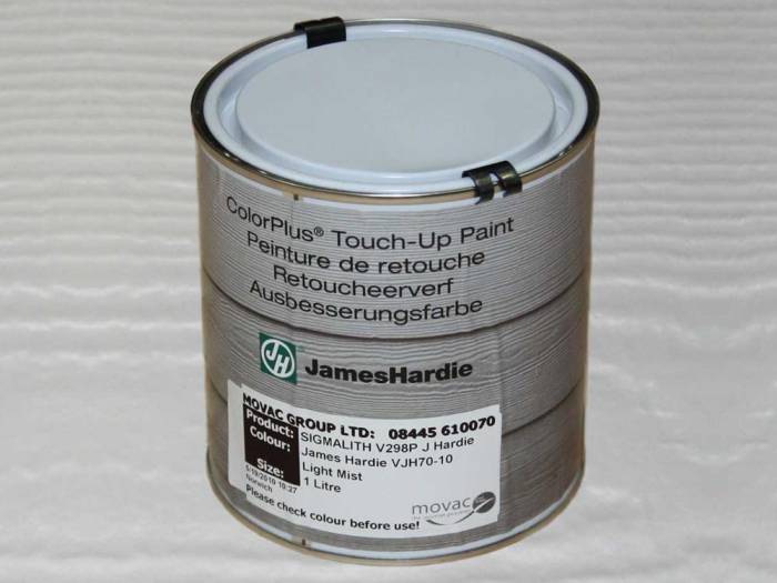 JamesHardie Touch-up Paint, für den Schnittkantenanstrich, JH 70-10 Nebelgrau, 0,5L_1