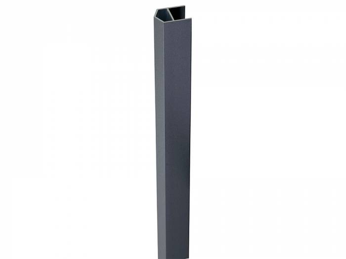 KAHRS Solid Zaun-Abschlussprofil, Anthrazit DB703, für Schrägelement, 150 cm Länge_10