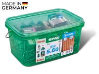 SPAX Bonus-Set, Terrassenschrauben A2 5x50 mm, 550 Stk., in Henkelbox,  inkl. Stufenbohrer, Fugenlehre und T25-Bit_1