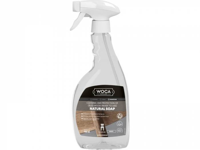 WOCA Holzbodenseife in Sprühflasche, 0,75 L, weiß, zur Reinigung & Pflege weiß geölter Holzoberflächen_1