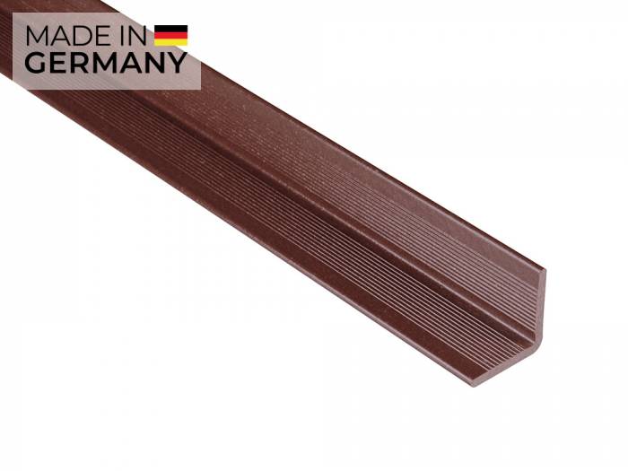 Kovalex® Wandabschluss aus WPC, 40x40 mm, schokobraun, 2,50m lang, für 20/26mm WPC-Dielen_1