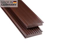 26x145 mm Kovalex® Standard WPC-Terrassendiele, schokoladenbraun, ungebürstet, Vollprofil Längen:1,00 bis 6,00m, Profil: grob/fein_1
