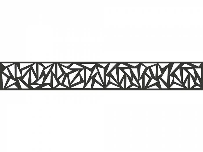 KAHRS Solid Alu-Designeinsatz Triangle, 30x180 cm, ohne Adapterleisten_10