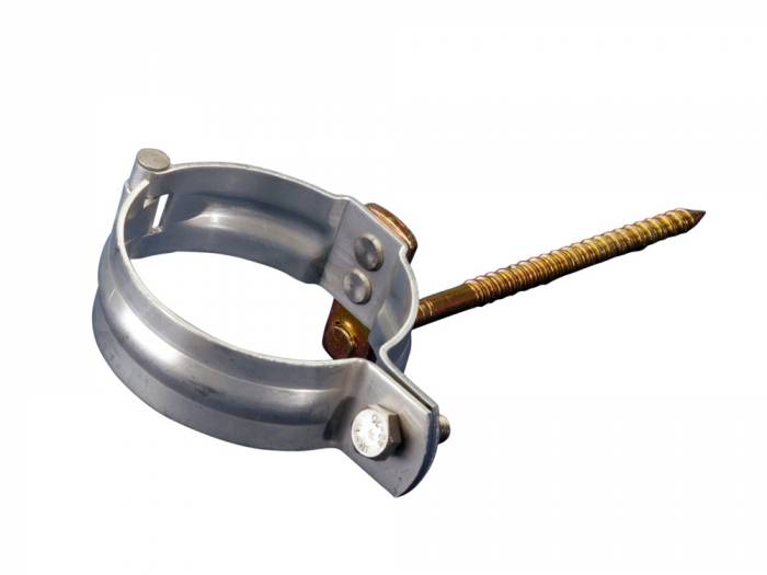 Alu-Rohrschelle mit Schraube, silber pressblank, für 80mm Durchmesser_1