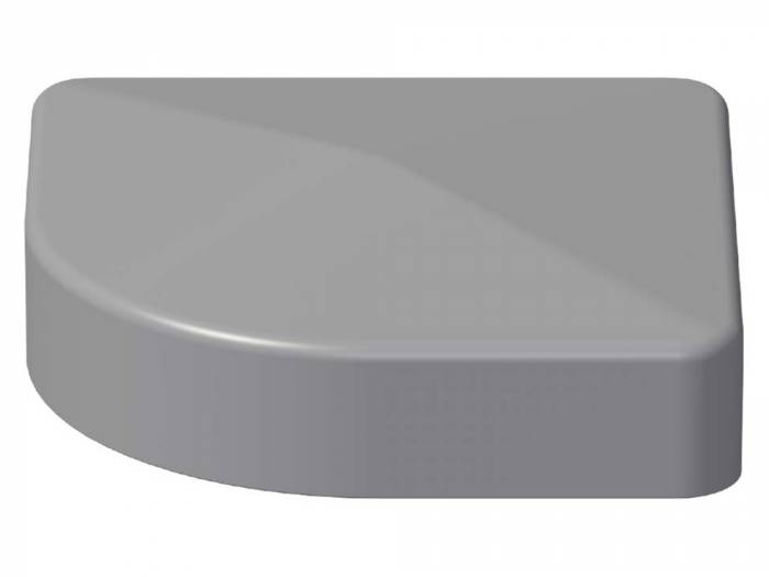 KAHRS Solid Alu-Pfostenkappe, 7x7 cm, Silbergrau, für variablen Eckpfosten_10