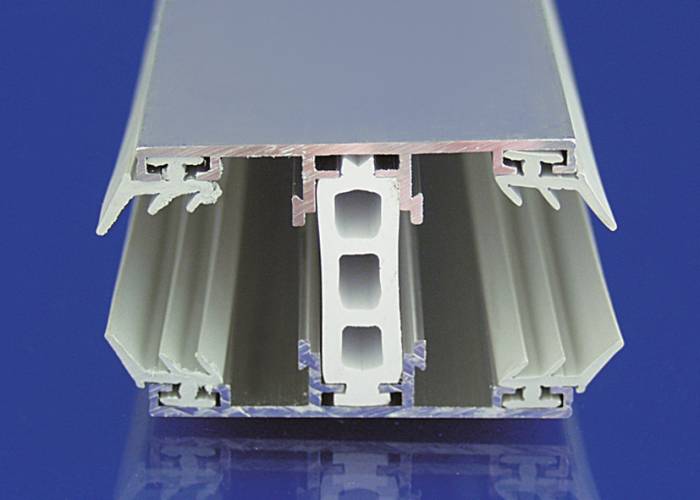 Alu-Verlegesystem für 25 mm Stegplatten, Thermoprofil Mitte, A3, Komplett mit 4 Dichtlippen & 1 Distanzclip_1