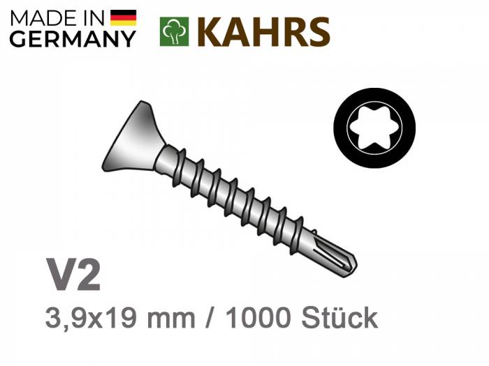 KAHRS Terrassenbohrschraube für Alu-UK 3,9x19 mm, V2A, TX15, 1000 Stück/Pack_1