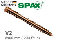 5x60 mm SPAX Terrassenschrauben A2, antik, HKB, 200 Stück/ Paket_1