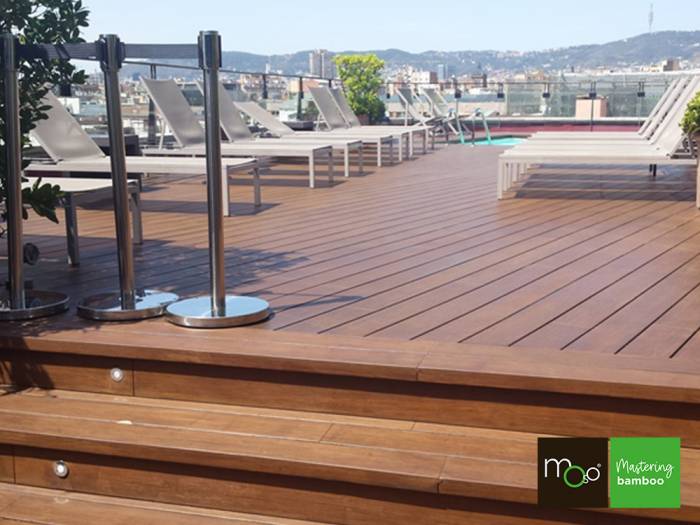 MOSO® Bambus Terrassendielen, 30x137 mm, Bamboo X-treme®, grob/glatt, geölt mit Woca_1
