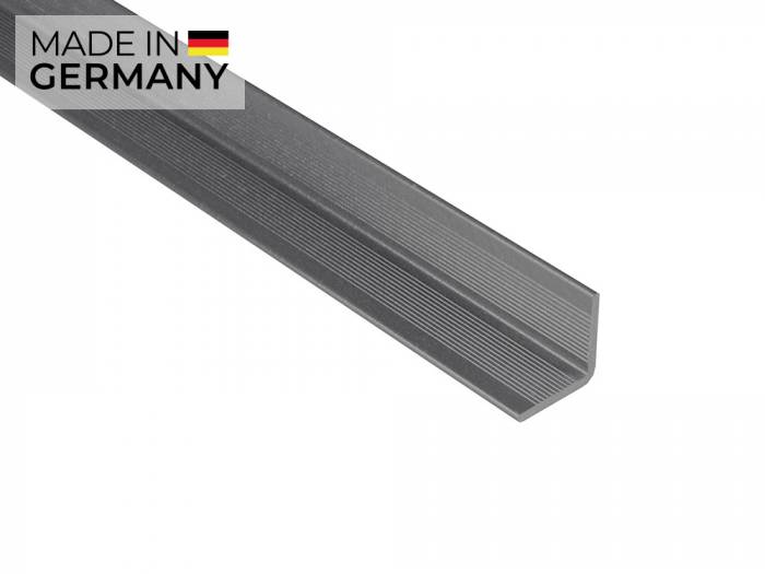 Kovalex® Wandabschluss aus WPC, 40x40 mm, steingrau, 2,50m lang, für 20/26mm WPC-Dielen_1