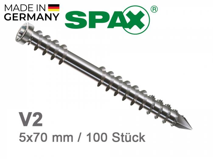 5x70 mm SPAX  Terrassenschrauben A2, XXL, 100 Stück/ Paket_1