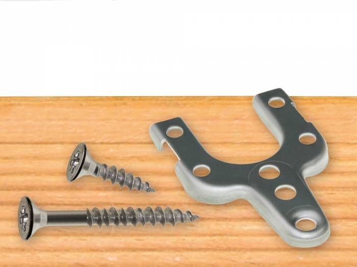 KAHRS Clip für Terrassendielen, V2A Edelstahl, 200 Stck/Paket inkl. Schrauben für Holz-UK, Aufbau: 4 mm_1